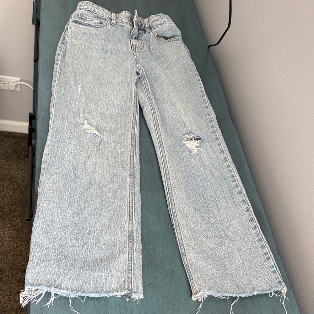 Art Class Distressed Light Blue Girls Jeans